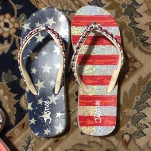 Girls justice flip-flops!